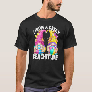 T-shirt Citation De Plage Avec Gnomes D'Été Pour Les Femme