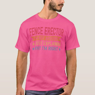 T-shirt Citation de profession drôle Monteur de clôture