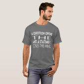 T-shirt citation de question rétro (Devant entier)