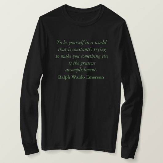 T-shirt Citation de Ralph Waldo Emerson (Design devant)