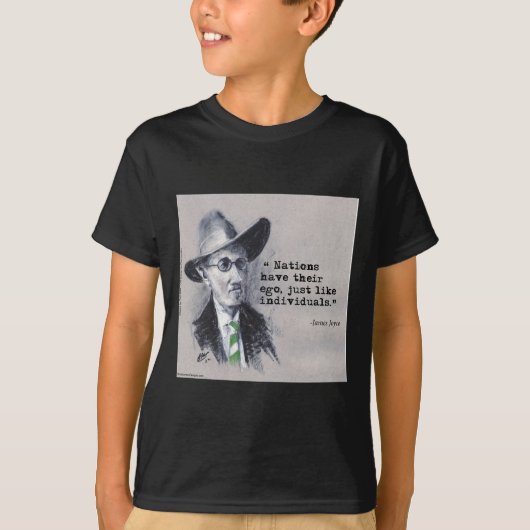 T-shirt Citation de Rick London & Tom Kerr James Joyce & E (Devant)