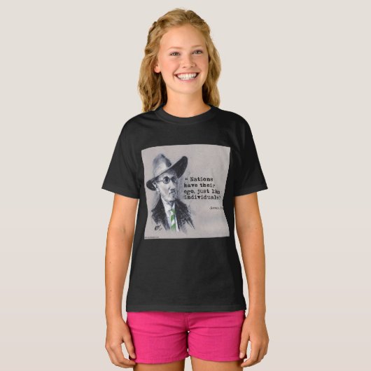T-shirt Citation de Rick London & Tom Kerr James Joyce & E (Devant entier)