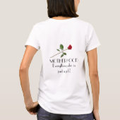 T-shirt Citation de rose rouge de maman de mère de (Dos)