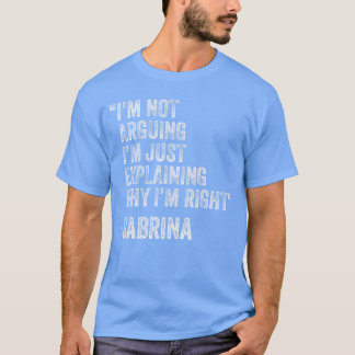 T-shirt Citation de Sabrina drôle idée de nom personnalisé