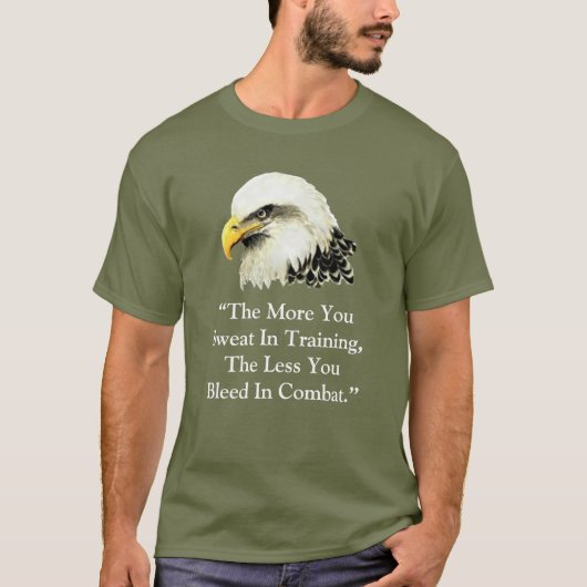 T-shirt Citation de sceau d'aigle chauve aquarelle (Devant)