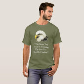 T-shirt Citation de sceau d'aigle chauve aquarelle (Devant entier)