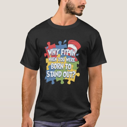 T-shirt Citation de sensibilisation à l'autisme (Devant)