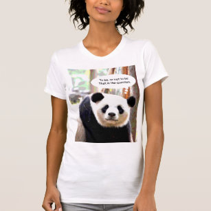 T-shirt Citation de Shakespeare Panda Bear Elegant Women's