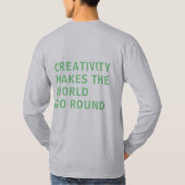 T-shirt Citation de Slogan Créativité Typographie verte (Dos)