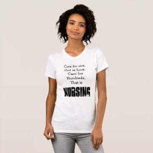 T-shirt Citation de soins infirmiers, infirmière