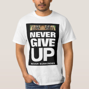 T-shirt Citation de succès Ne jamais abandonner Ne jamais