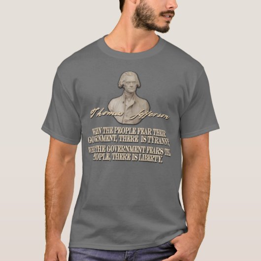 T-shirt Citation de Thomas Jefferson : Liberté ou tyrannie (Devant)