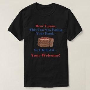 T-shirt Citation de Vegan drôle avec Steak