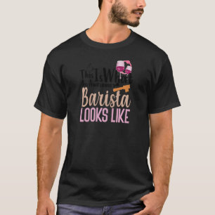 T-shirt Citation de vin de café pour femmes Barista Cool C