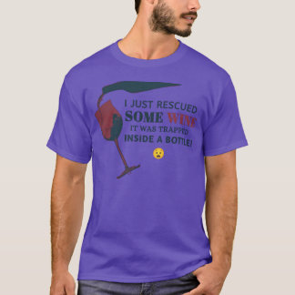 T-shirt Citation de vin sauvetage de vin