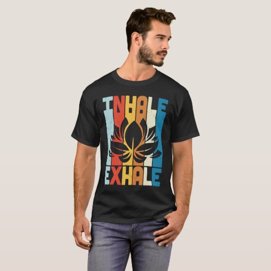 T-shirt Citation De Yoga Dit Inhale & Exhale Graphic Plus  (Devant entier)
