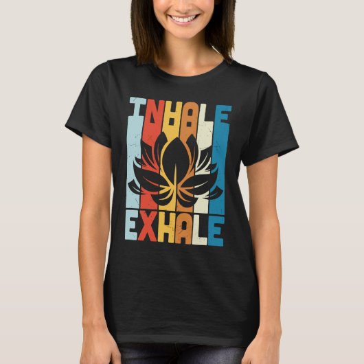 T-shirt Citation De Yoga Dit Inhale & Exhale Graphic Plus  (Devant)