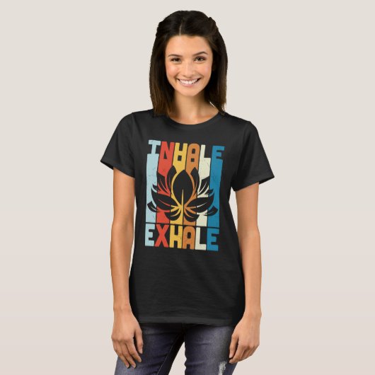 T-shirt Citation De Yoga Dit Inhale & Exhale Graphic Plus  (Devant entier)