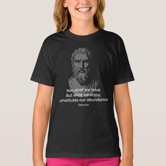 T-shirt Citation d'Épicure (Devant)
