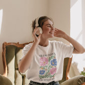 T-shirt Citation d'inspiration florale de Boho Retro