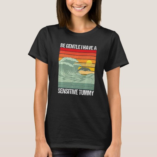 T-shirt Citation Dit Retro Be Gentle J'Ai Un Tu Sensitif (Devant)