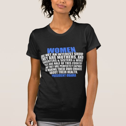 T-shirt Citation d'Obama de droits de la femme (Devant)