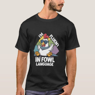 T-shirt Citation drôle d'amoureux de poulet couramment en
