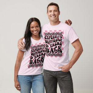 T-shirt Citation drôle d'attitude Comédie Citations Rose R