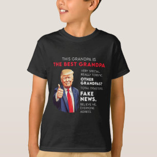 T-shirt Citation Drôle De Donald Trump Pour Grand-Père Con