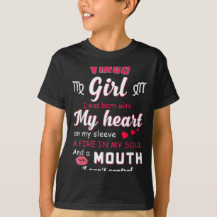 T-shirt Citation drôle de fille Vierge avec signe du zodia