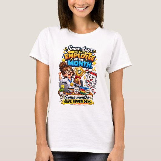T-shirt Citation drôle de l'employé du mois (Devant)