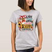 T-shirt Citation drôle de poulet (Devant)