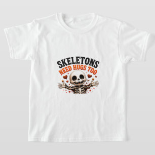 T-shirt 🤍 Citation drôle de squelette d'Halloween 💀
