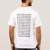 T-shirt Citation Drôle Hommes (Dos)