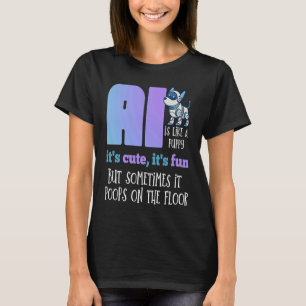 T-shirt Citation drôle mignonne amusant robot chien intell