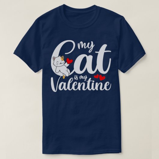 T-shirt Citation Drôle Mon Chat Est Ma Valentines Jour Mig (Design devant)