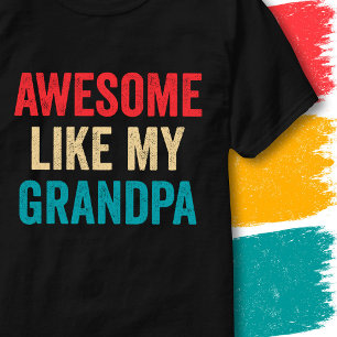 T-shirt Citation Drôle Rétro Vintage Génial Comme Mon Papi