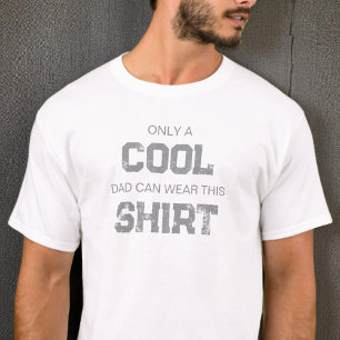 T-shirt Citation drôle Typographie grise Humour Papa cool