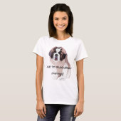 T-shirt Citation du blogueur de St. Bernard Puppy Dog (Devant entier)