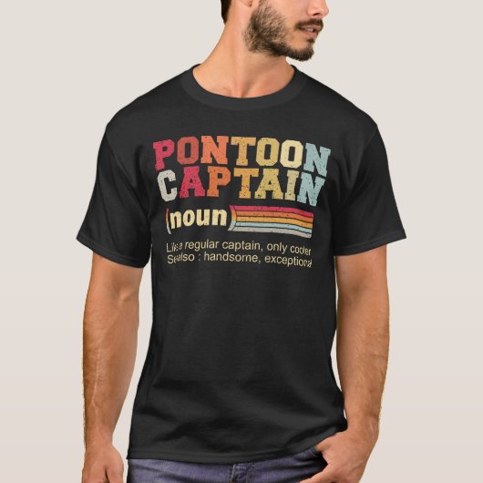T-shirt Citation du capitaine du ponton drôle (Devant)