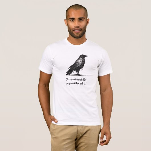 T-shirt Citation du Corbeau noir (Devant entier)