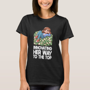 T-shirt Citation Du Patron Lady Innovant Son Chemin Vers L