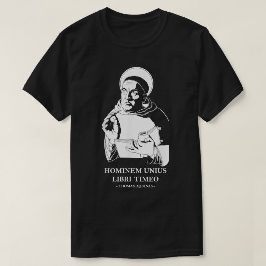 T-shirt Citation du philosophe Unius Libri Thomas Aquinas (Design devant)