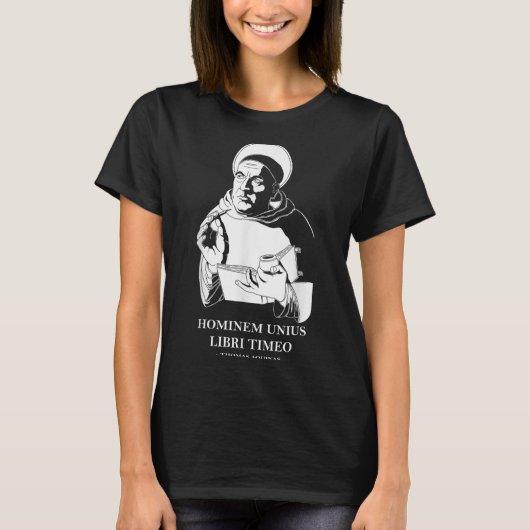 T-shirt Citation du philosophe Unius Libri Thomas Aquinas (Devant)