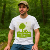 T-shirt Citation écologique Vivre en harmonie avec la natu