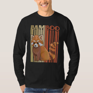 T-shirt Citation En Bambou Pour Un Gardien Zoo Rouge Panda