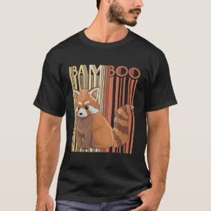 T-shirt Citation En Bambou Pour Un Gardien Zoo Rouge Panda