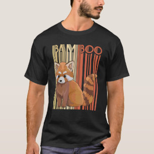 T-shirt Citation En Bambou Pour Un Gardien Zoo Rouge Panda