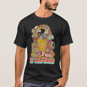 T-shirt Citation féministe Super Retro Arc-en-ciel Pas de