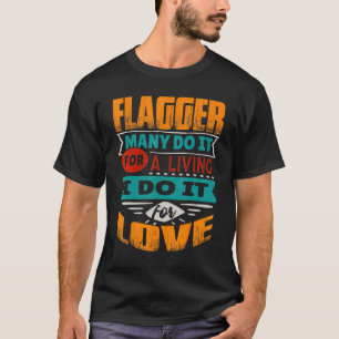 T-shirt Citation Flagger Je Suis Echocardiographer Pour L'